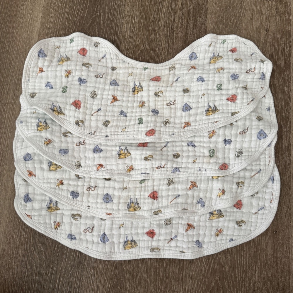 Aden + Anais Harry Potter Burp Cloth Bibs Kids OS Multi Muslin Cotton 4 Pack